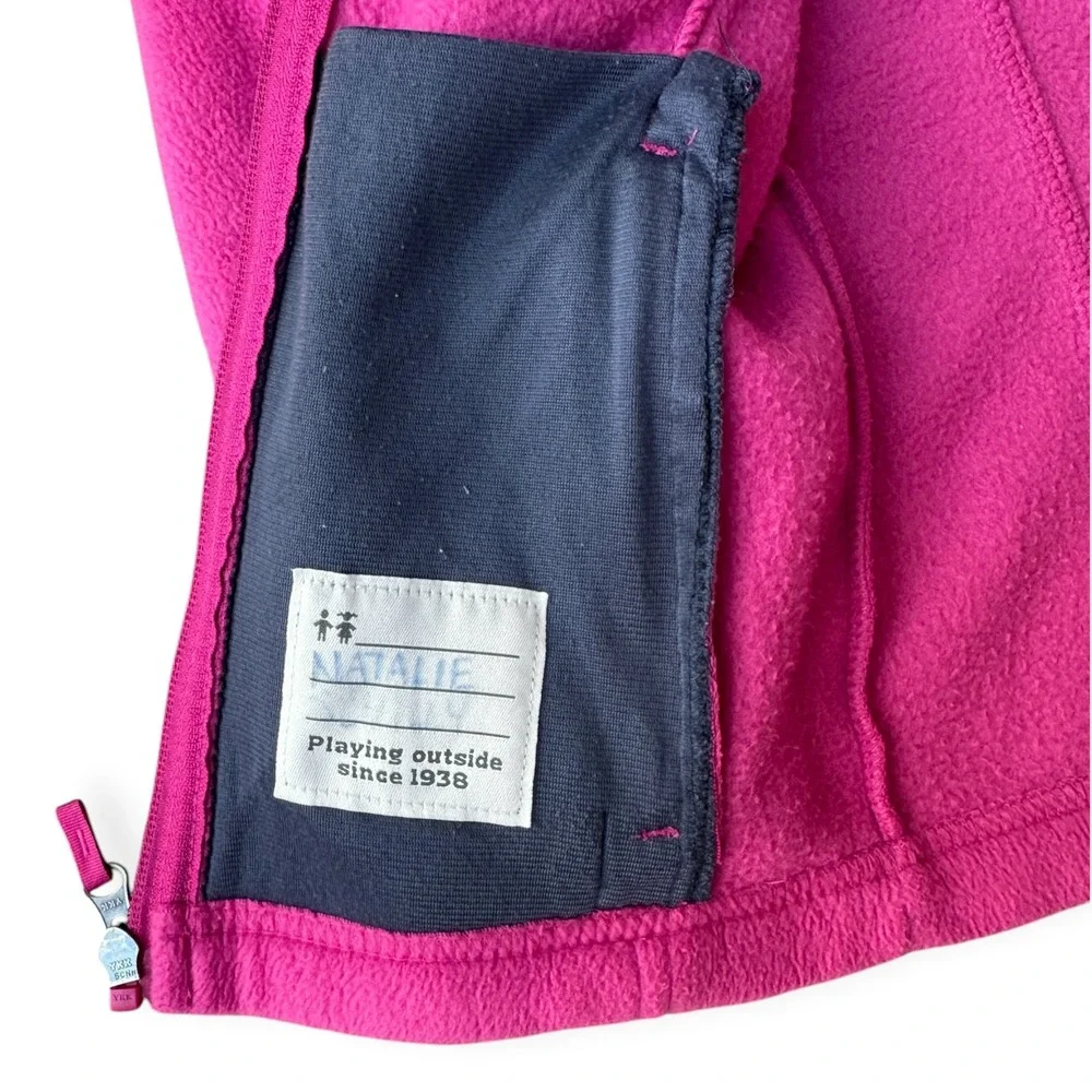 Columbia Girls Benton Springs Full Zip Fleece Jacket Pink Small (7/8)